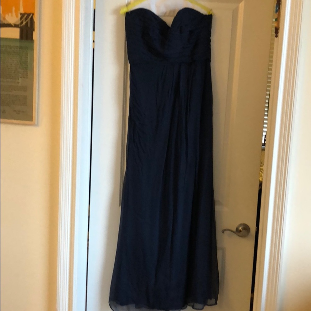 Beautiful navy blue strapless dress